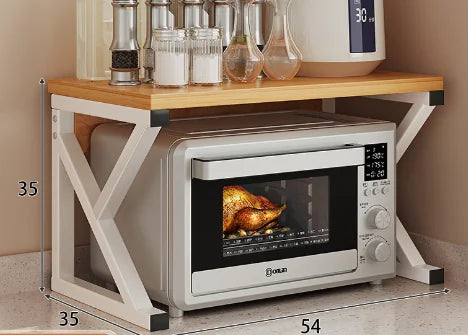 Kitchen Elevated Design Seasoning Rack Microwave Storage RackBilayer Oven Modern Minimalism Kitchen Accessories Organizer