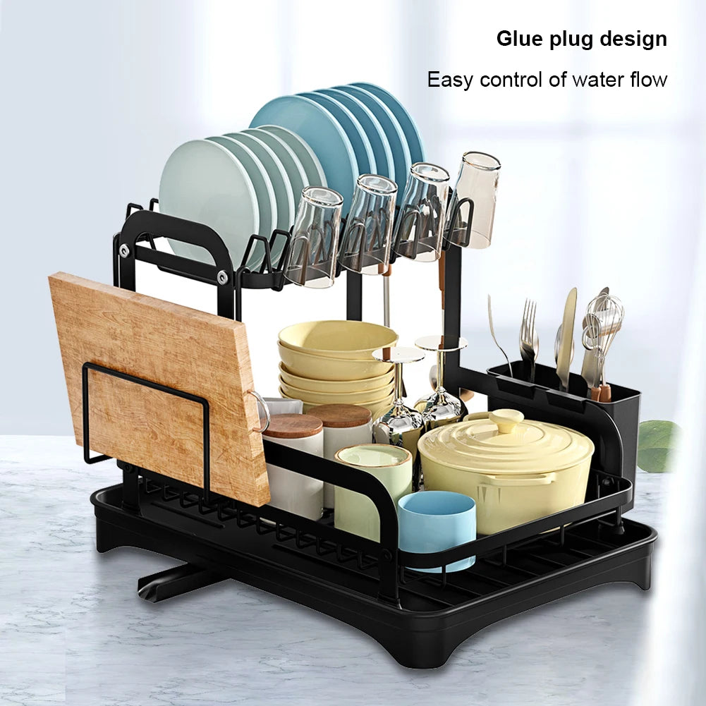 Kitchen countertop drain rack household dishes rack bowls and plates storage rack bowls chopsticks knife and fork storage rack