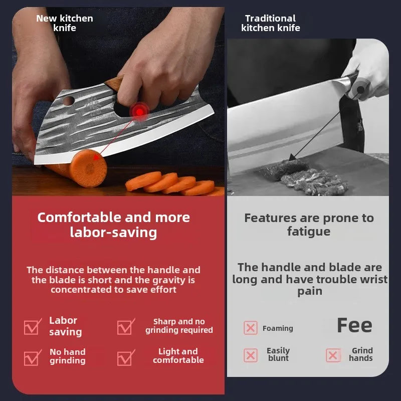Kitchen Forged Labor-Saving Knife Household New Slicing Knife Chef Knife Meat Cutting Knife All-Purpose Knife