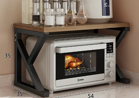 Kitchen Elevated Design Seasoning Rack Microwave Storage RackBilayer Oven Modern Minimalism Kitchen Accessories Organizer