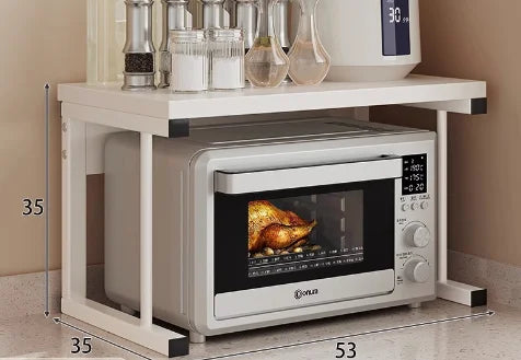 Kitchen Elevated Design Seasoning Rack Microwave Storage RackBilayer Oven Modern Minimalism Kitchen Accessories Organizer