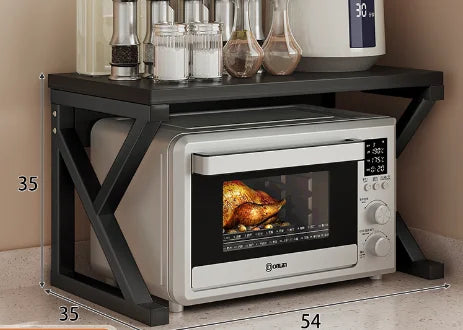 Kitchen Elevated Design Seasoning Rack Microwave Storage RackBilayer Oven Modern Minimalism Kitchen Accessories Organizer