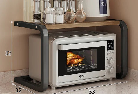 Kitchen Elevated Design Seasoning Rack Microwave Storage RackBilayer Oven Modern Minimalism Kitchen Accessories Organizer