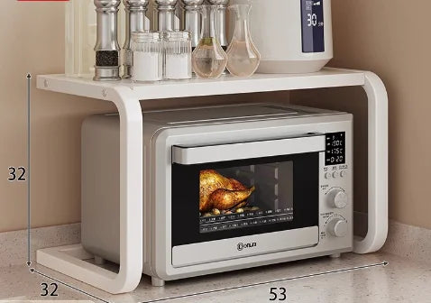Kitchen Elevated Design Seasoning Rack Microwave Storage RackBilayer Oven Modern Minimalism Kitchen Accessories Organizer